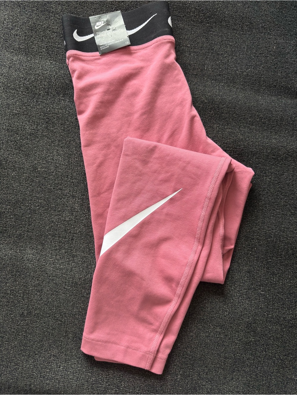 SMALL Nike Pink Leggings with White Swoosh